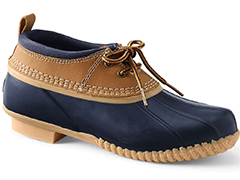 Lands-End-Womens-Duck-Shoe-Navy-And-Tan-Classic-Style-Over-50