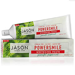 Jason Powersmile Whitening Fluoride-Free, SLS-Free Toothpaste, Powerful Peppermint, 6 Oz