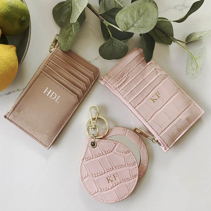 havredeluxe-blush-pink-croc-embossed-leather-card-case-mirror
