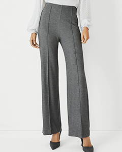 ann taylor side zip pant in twill silver lake grey
