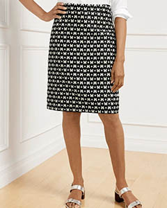 talbots butterfly jacquard a-line style skirt
