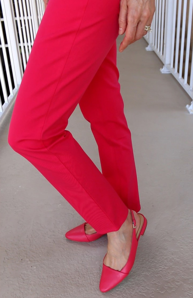 Talbots-Raspberry-Slim-Ankle-Pants-and-Slingback-Flats-Fashion-Over-40-Over-50