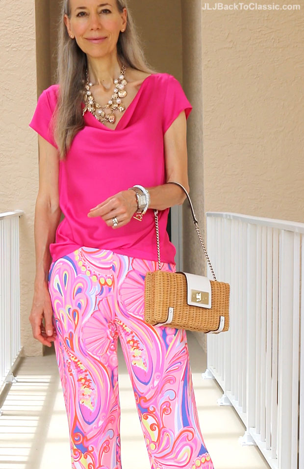 Classic-Fashion-Over-40-Pink-Ann-Taylor-Top-Lilly-Pulitzer-Palazzo-Pant