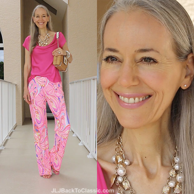 Classic-Fashion-Over-40-Pink-Ann-Taylor-Top-Lilly-Pulitzer-Palazzo-Pant