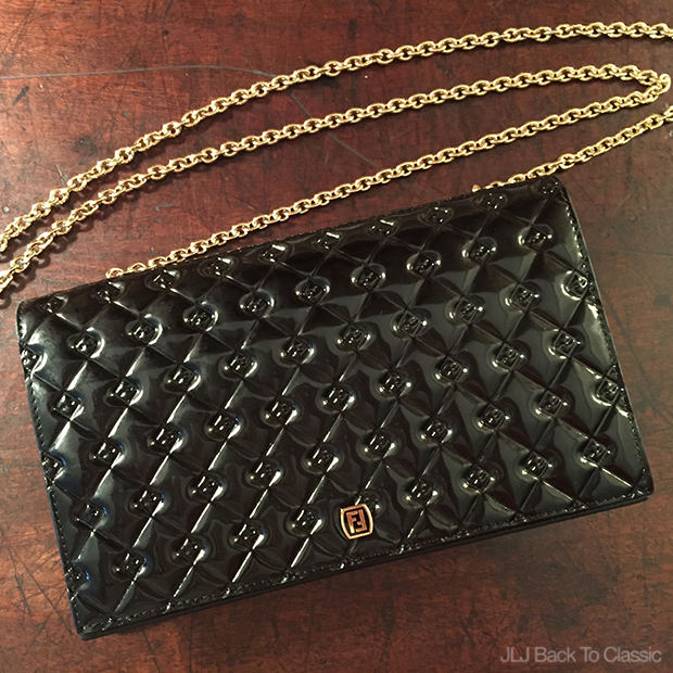 Classic-Fashion-Over-40-Fendi-Black-Patent-Shoulder-Bag