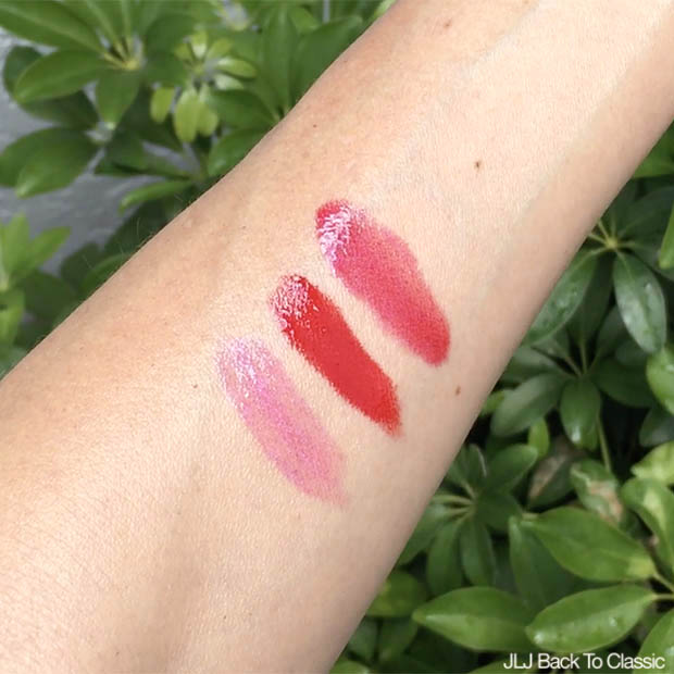 Zuzu-Cosmopolitan-and Caliente-Lip-Glosses-Alone-and-Together-Arm-Swatches
