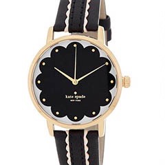 Classic-Fashion-Over-40-50-Kate-Spade-Women's Scalloped-Metro-Leather-Watch