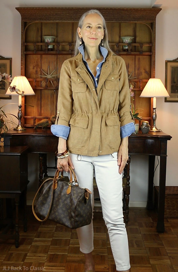Vince-Camuto-Faux-Suede-Utility-Jacket-Camel-Speedy-30-White-Skinny-Jeans