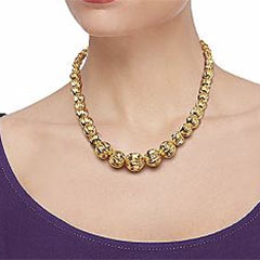 18-K-Yellow-Gold-Fluted-Bead-Necklace
