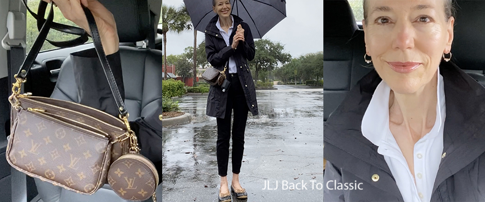 Vlog: Why I Left Social Media; Plus Louis Vuitton Multi Pochette  Accessoires, Packable Raincoat, White Polo Shirt, Black Skinny Jeans OOTD /  Timeless Style Over 50 – JLJ Back To Classic/