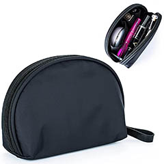 black-nylon-zippered-cosmetic-pouch