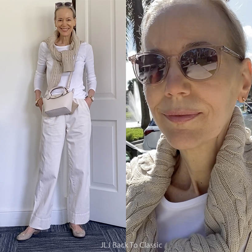 Vlog Naples, FL, J.Crew Wide Leg Pull On Chino, Classic Style Over 50 jljbacktoclassic