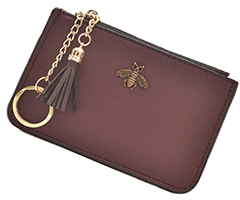 annabelz coin purse key pouch faux leather tassel