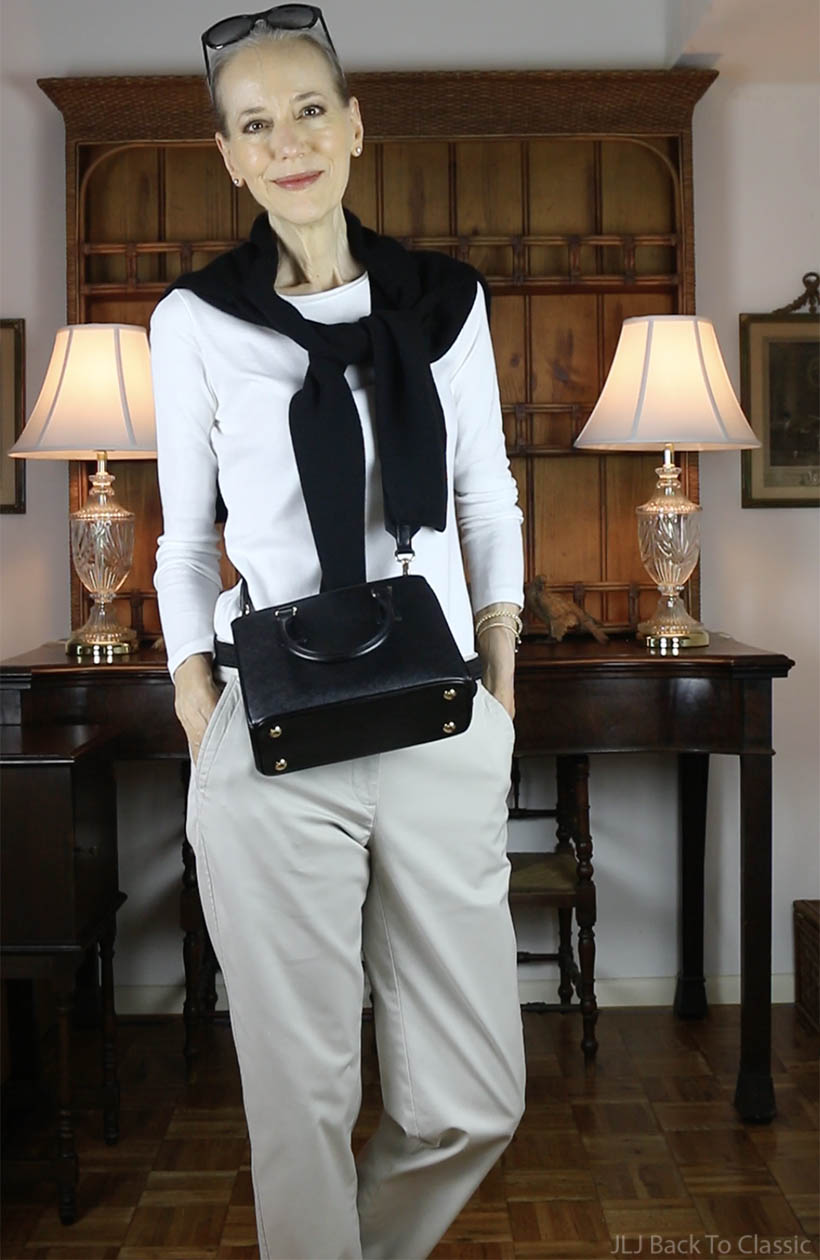 classic style over 50 talbots relaxed chinos prada galleria mini bag 3