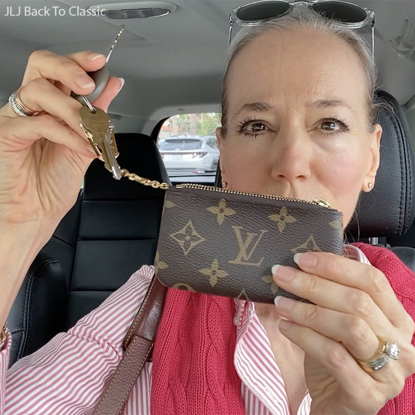 louis vuitton monogram zippered key pouch what's in my bag jljbacktoclassic