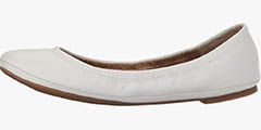 lucky all leather white ballet flat