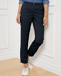 talbots navy relaxed chinos