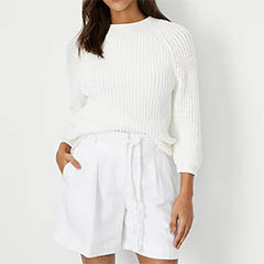ann taylor white texture stitch sweater