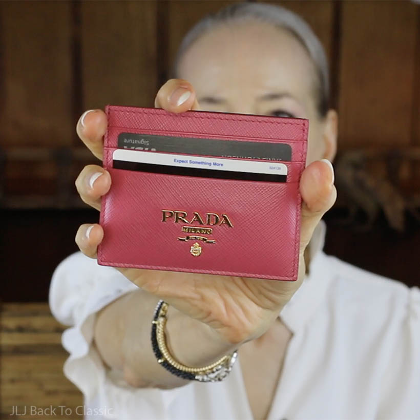 what's inside my handbag, Prada Saffiano Leather Card Holder, jljbacktoclassic