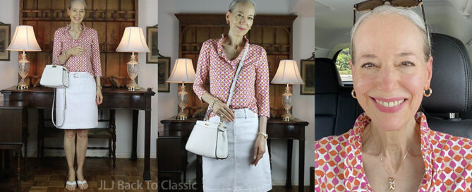 timeless style fendi peekaboo mini white selleria bag, ruffle top, white skirt OOTD cover