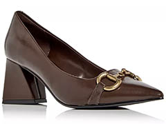 jeffrey campbell happy hour block heel pumps, brown bronze leather
