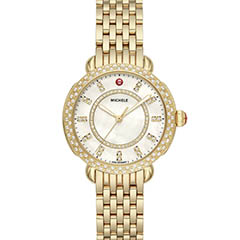 michele sydney classic diamond gold watch