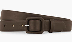 talbots pebble leather covered buckle belt