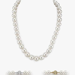 the pearl source 11-12mm AAA Quality White Freshwater Pearl Necklace
