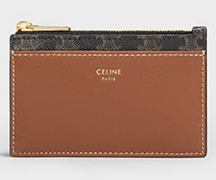 CELINE ZIPPED CARD HOLDER IN TRIOMPHE CANVAS