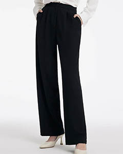 goelia black straight full-length pants