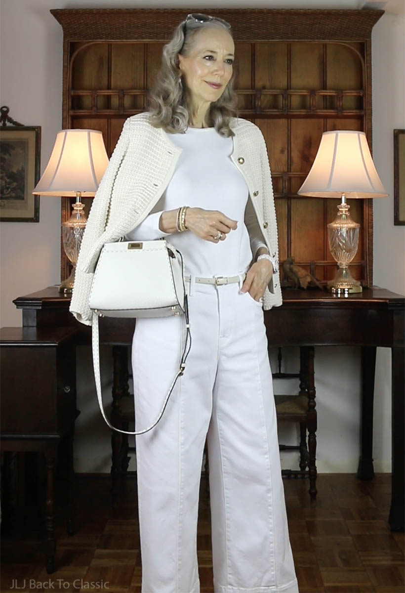 timeless-style-fendi-mini-peekaboo-ivory-cardigan-white-tee-white-cotton-trousers-2