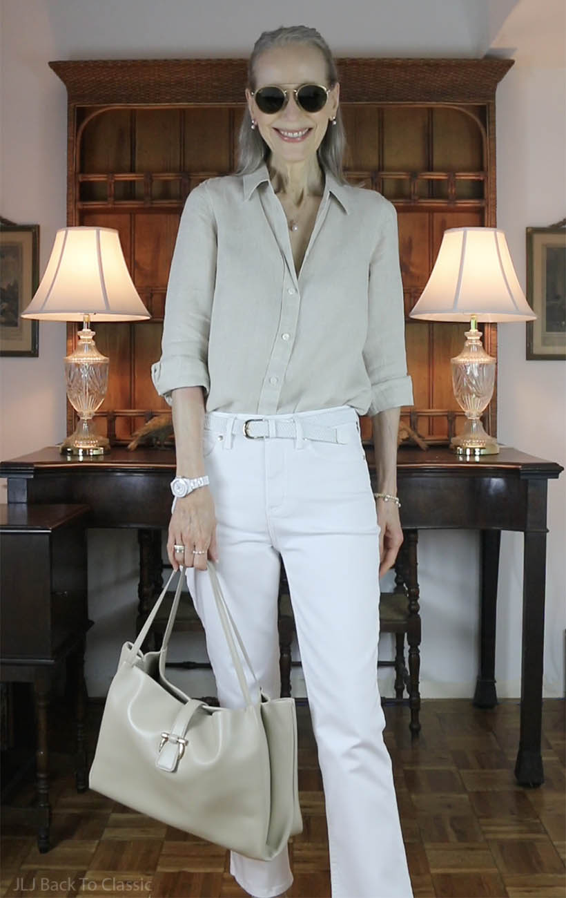 ferragamo-stone-large-leather-tote-oatmeal-linen-shirt-white-jeans-ootd-3