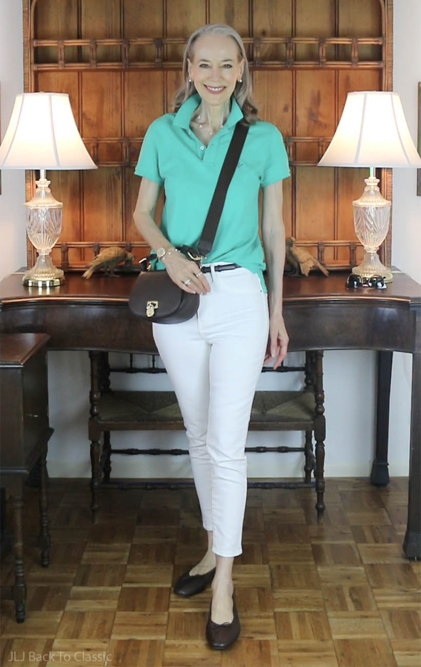 classic-style-influencer-janis-lyn-johnson-ralph-lauren-polo-shirt-white-jeans-1