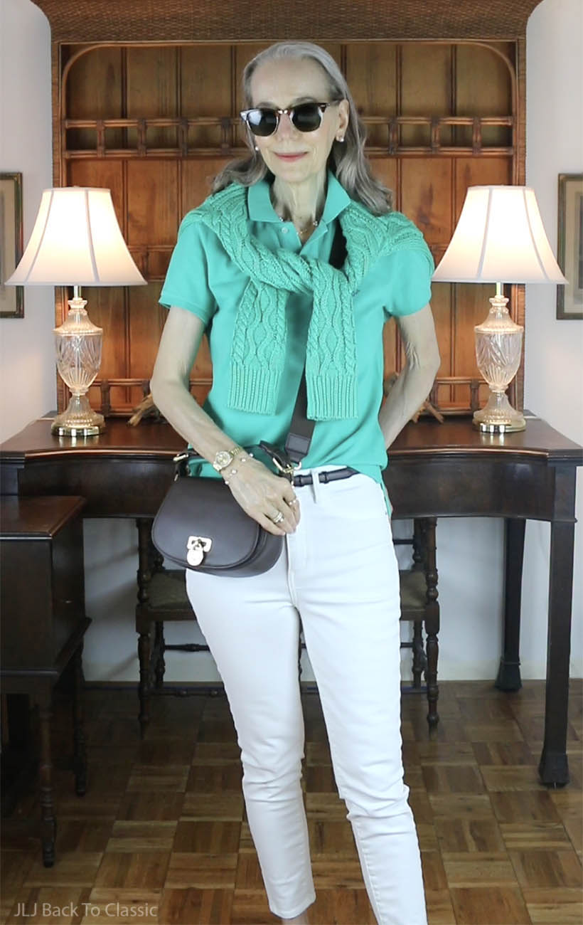 classic-style-influencer-janis-lyn-johnson-ralph-lauren-polo-shirt-white-jeans-2