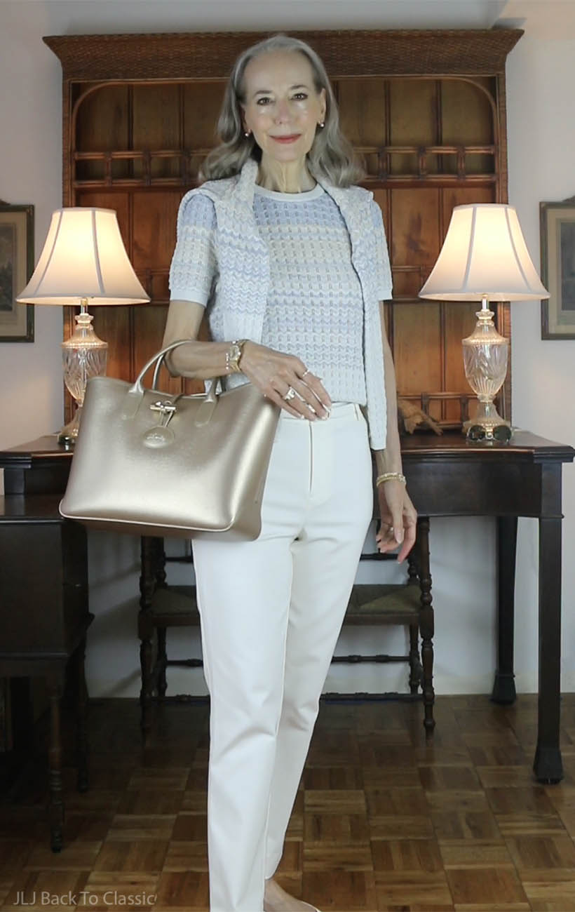 longchamp-large-le-roseau-blue-gradient-sweater-twinset-white-pants-ootd-5