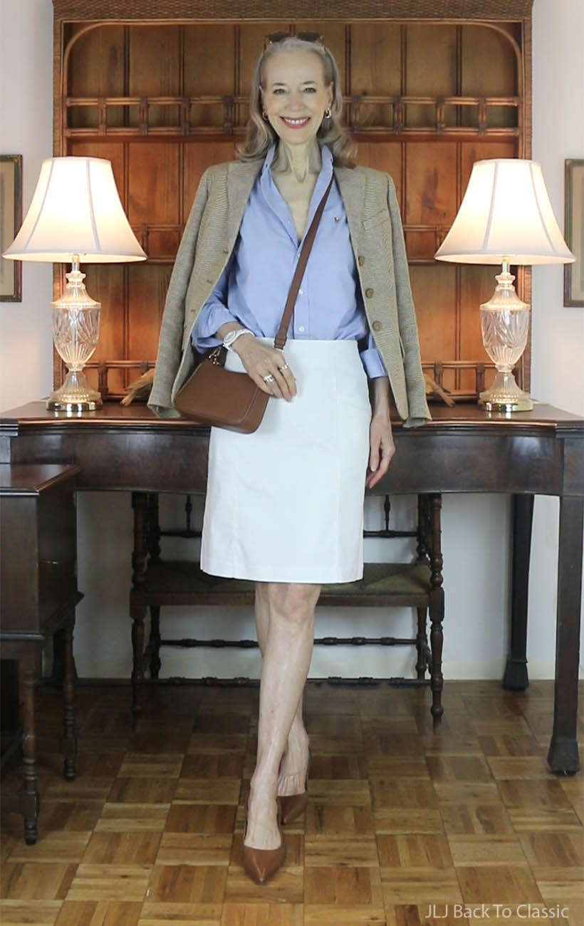 ralph-lauren-linen-jacket-blue-oxford-shirt-white-skirt-slingback-pumps-ootd-7