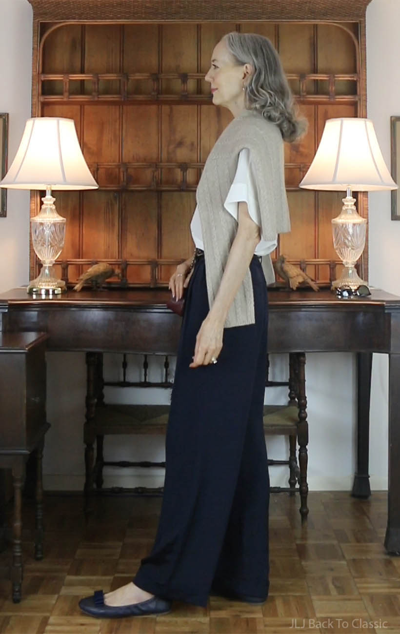 chanel-burgundy-mini-classic-flap-lilysilk-cashmere-pullover-and-navy-silk-trousers-4