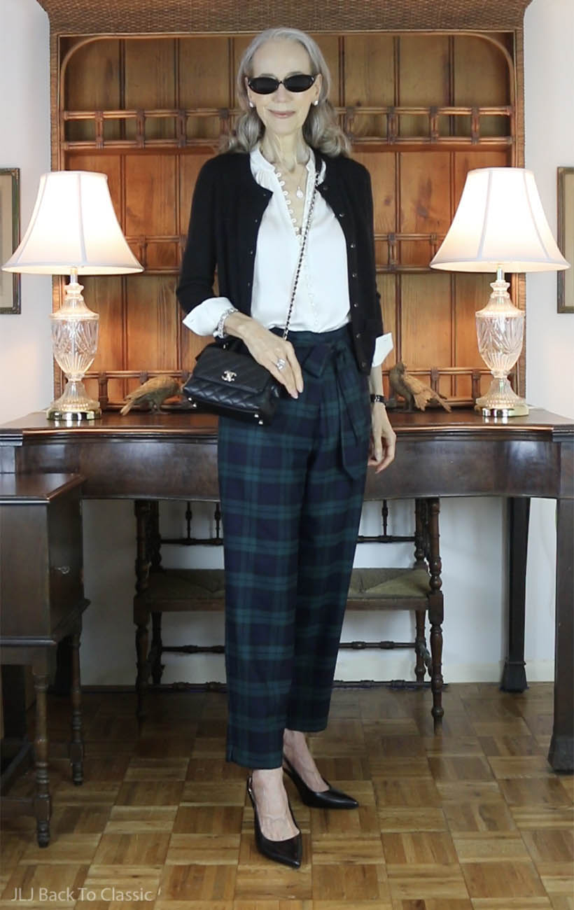 chanel-extra-mini-coco-handle-silk-blouse-blackwatch-plaid-pants-ootd-jljbacktoclassic-5