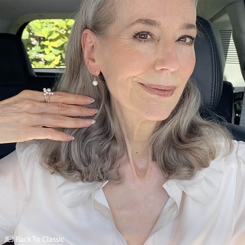 janis-lyn-johnson-modeling-gingiberi-18k-akoya-pearl-croissant-de-lune-earrings-jljbacktoclassic