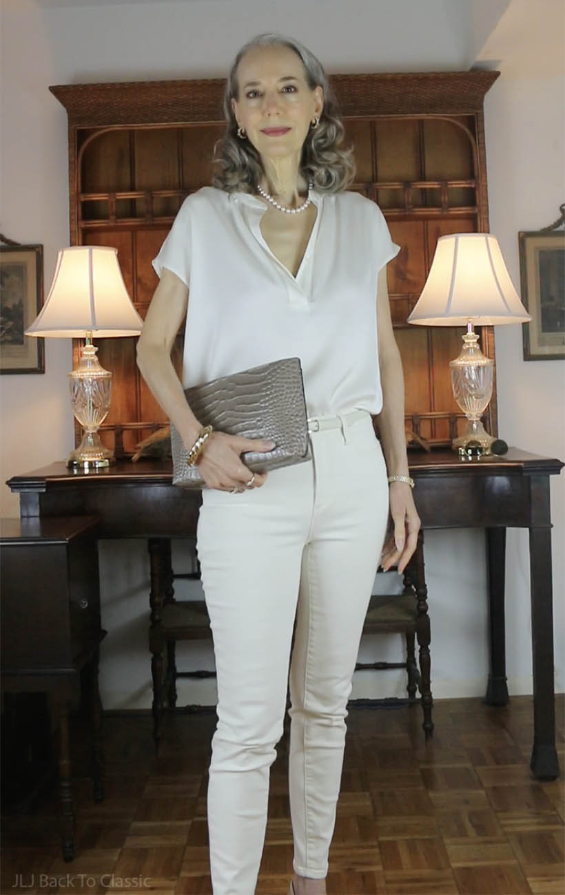pearls-with-quince-ivorysilk-shortsleeve-blouse-ralph-lauren-croc-clutch-ivory-jeans-1