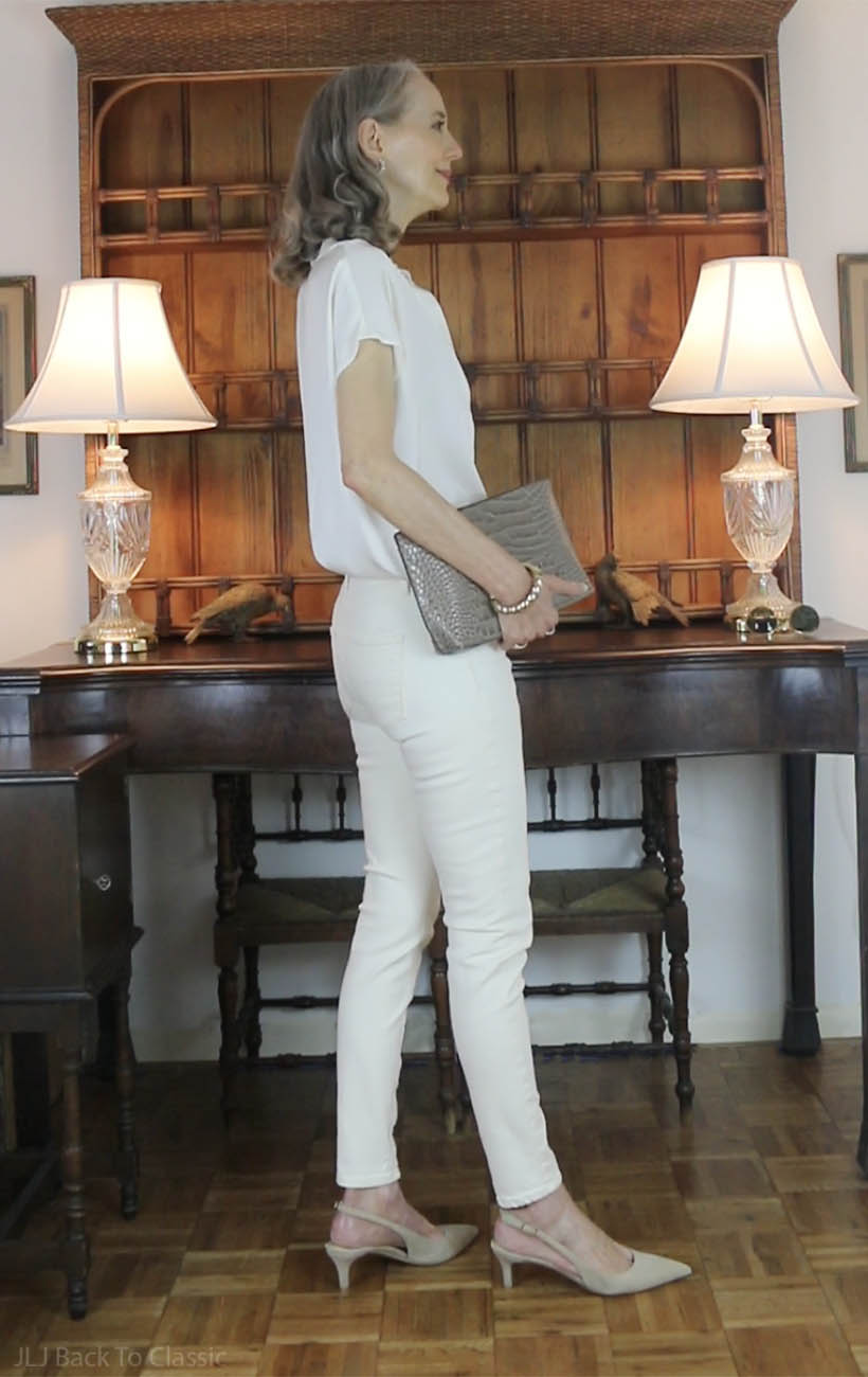 pearls-with-quince-ivorysilk-shortsleeve-blouse-ralph-lauren-croc-clutch-ivory-jeans-3.