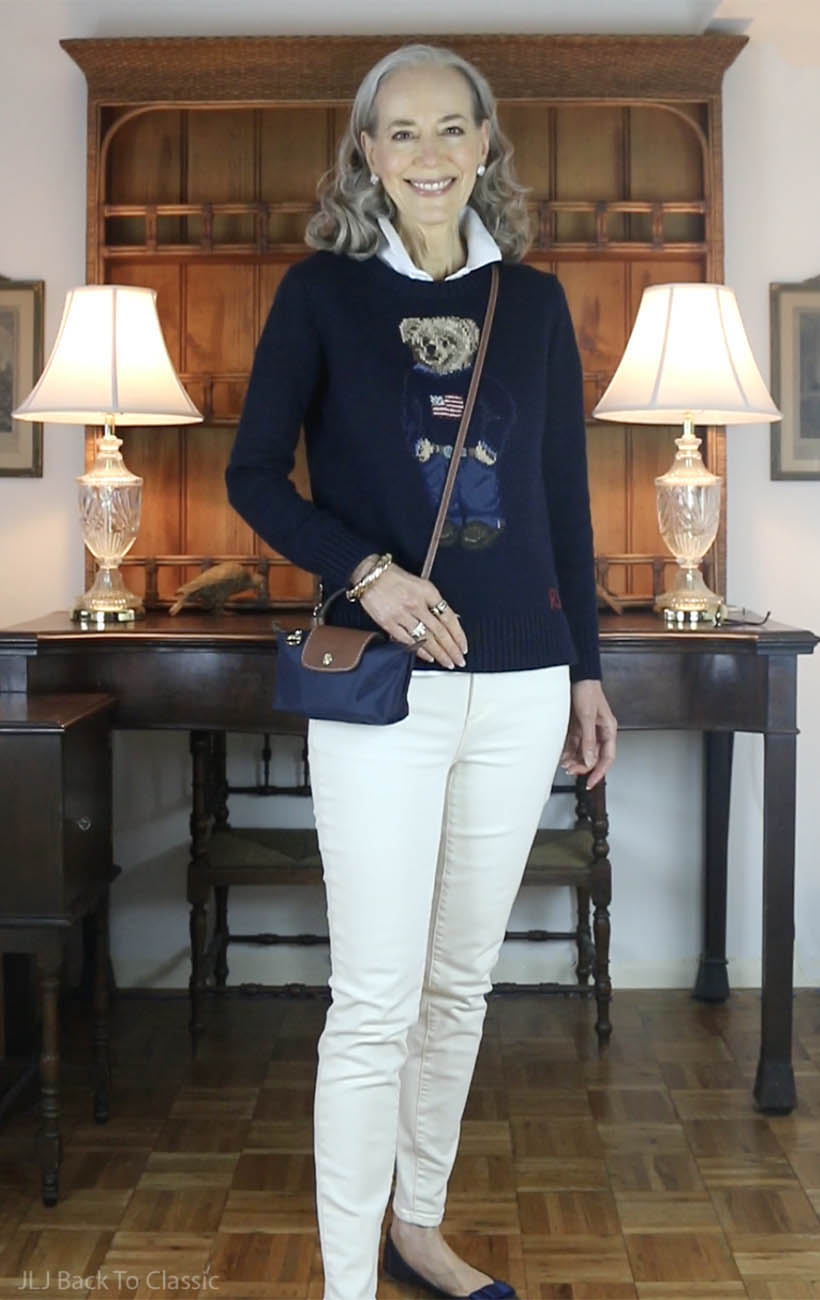 longchamp-lepliage-mini-pouch-RalphLauren-Bear-Sweater-OOTD-3