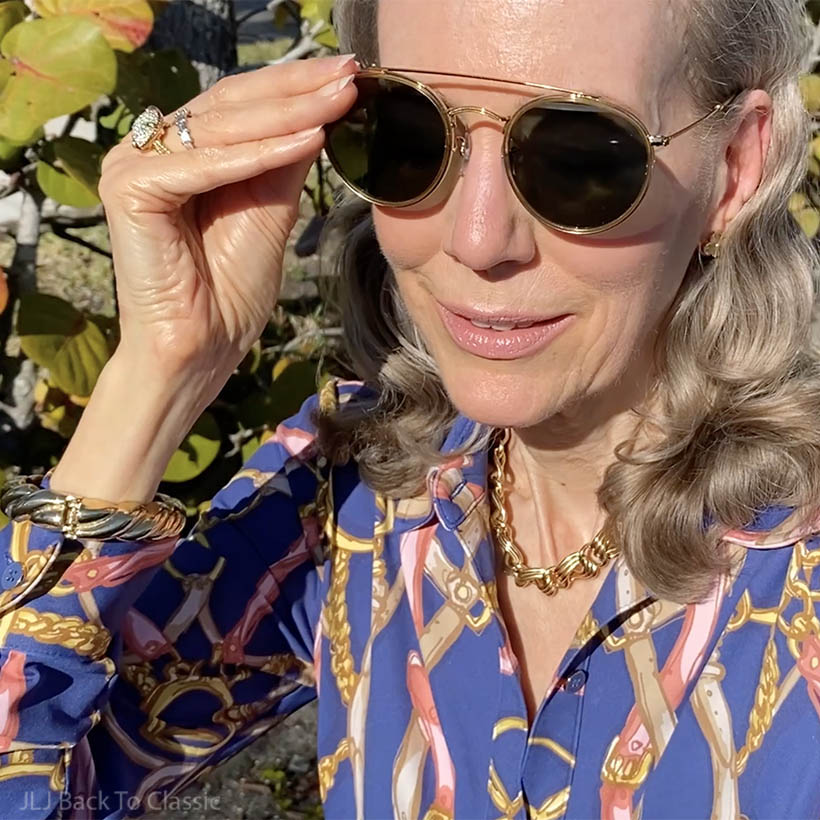 Ray-Ban-Gold-Double-Bridge-Sunglassess-Janis-Lyn-Johnson