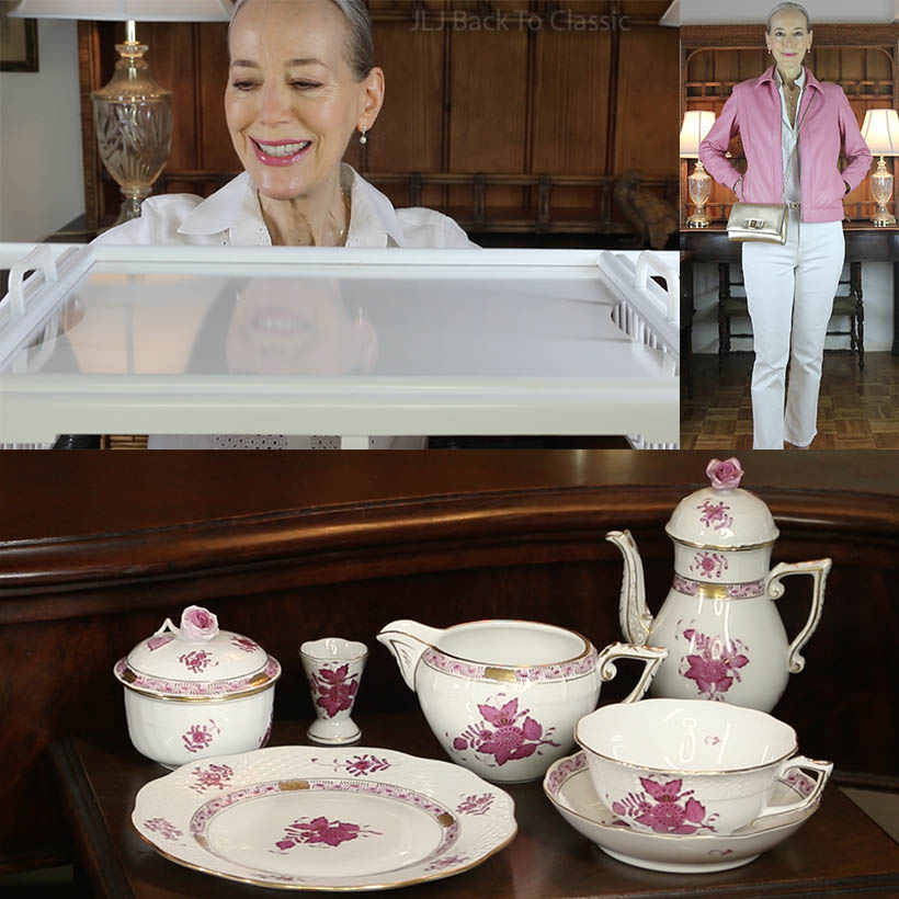 breakfast-in-bed-herend-chinese-bouquet-apponyi-raspberry-and-pink-leather-jacket-ootd2