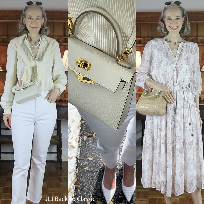 yellow-cashmere-sweater-silk-paisley-dress-tophandle-bag-outfits