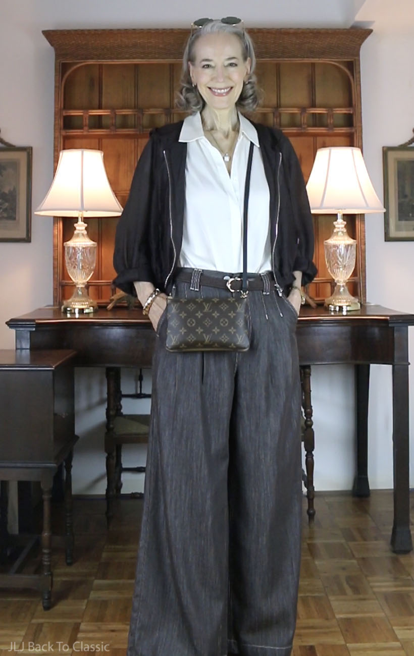 louis-vuitton-monogram-double-zip-pochette-brown-jacket-jeans-ootd-2