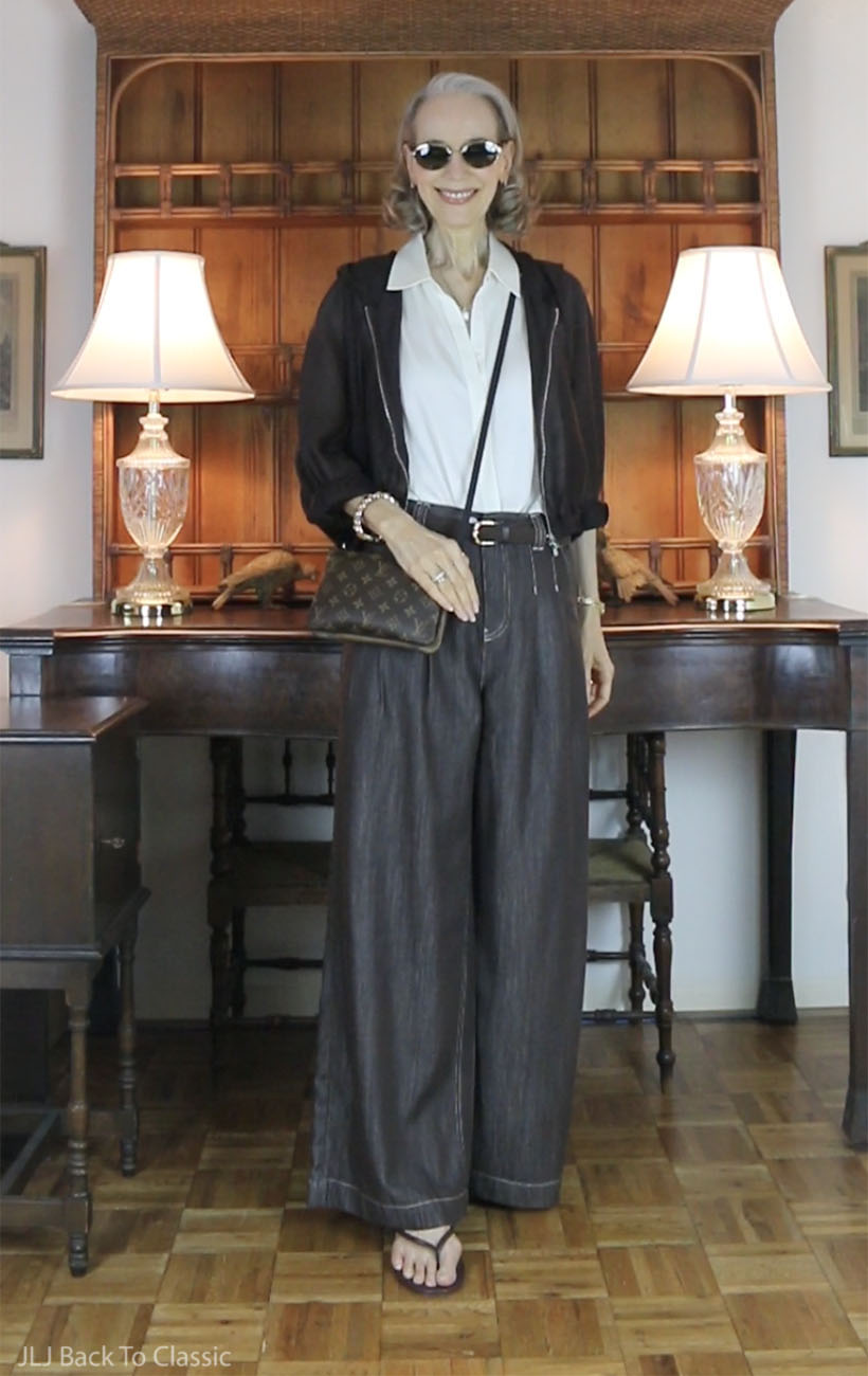 louis-vvuitton-monogram-double-zip-pochette-brown-jacket-jeans-ootd-6