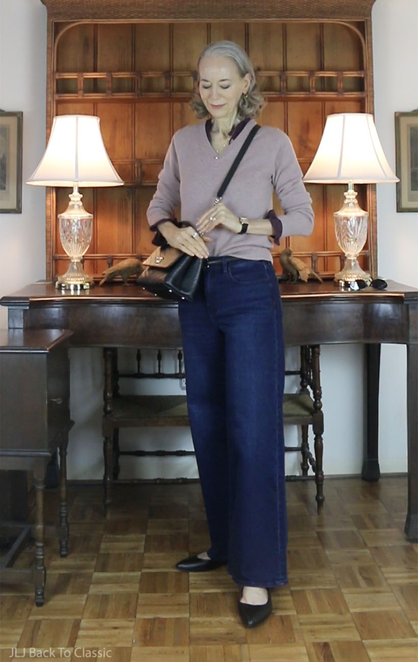 chanel-chevron-chic-tophandle-bag-vintage-pink-cashmere-sweater-dark-wash-jeans-2