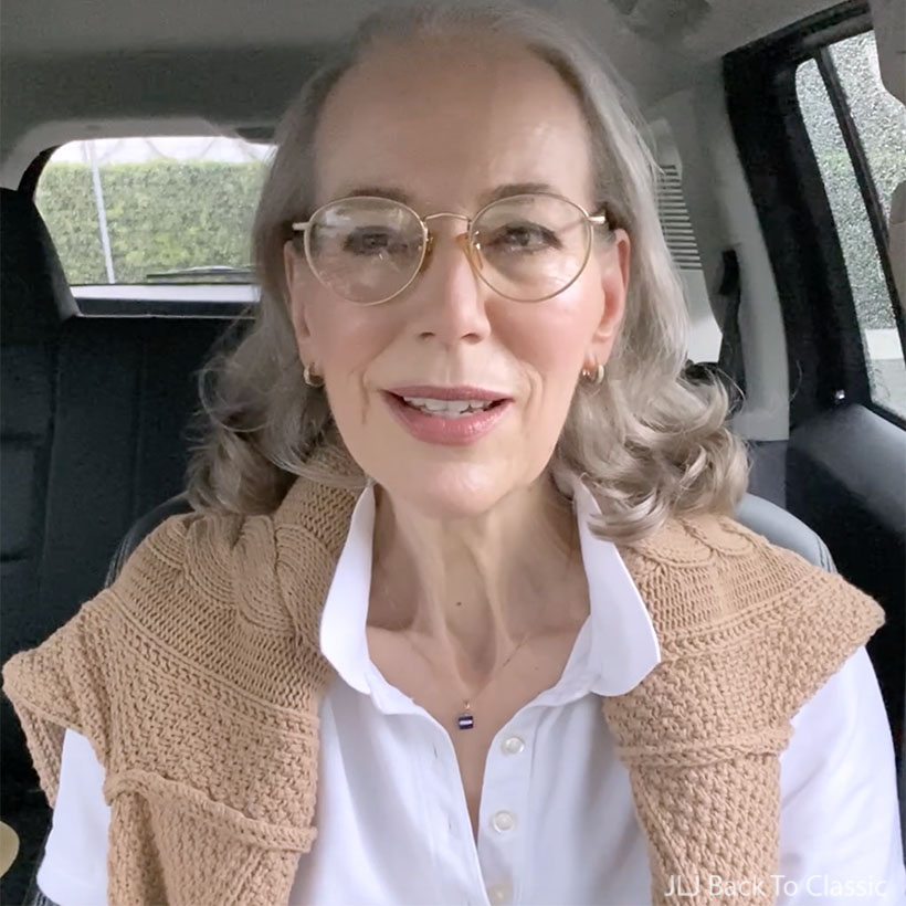 Timeless-Style-Influencer-Janis-Lyn-Johnson-in-GiorgioArmani-Circa2000-ClipOn-Sunglasses